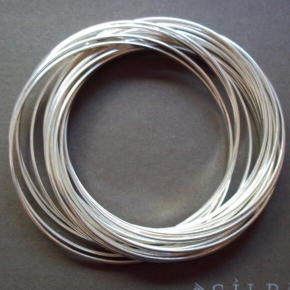 B0640 Silpada Sterling Silver 21-Bangle Salute Bracelet - Picture 1 of 1
